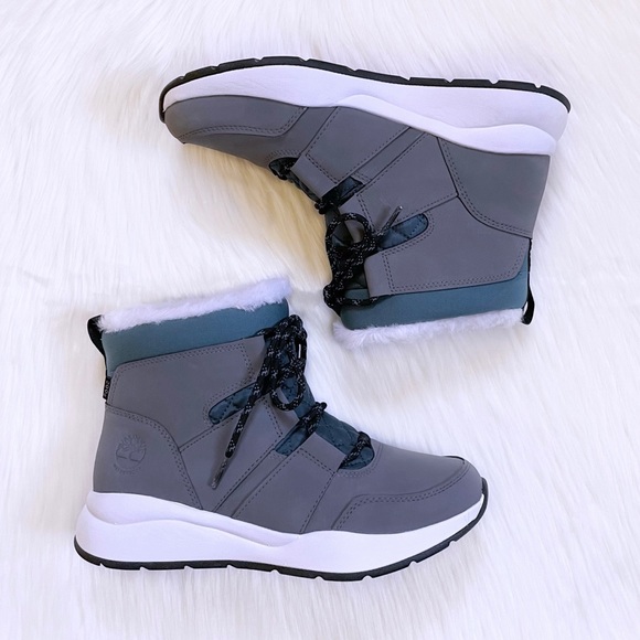 Timberland Women’s Boroughs Project Grey Waterproof Winter Pull On Boots - Picture 5 of 7